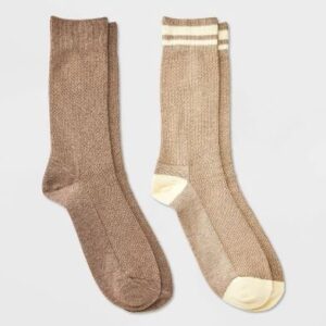 Calcetas casuales para adulto color marrón talla 6-12 paquete de 2 - Marca Goodfellow & Co™