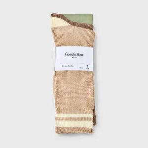 Alternative view of Calcetas casuales para adulto color marrón talla 6-12 paquete de 2 - Marca Goodfellow & Co™