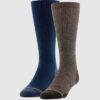 Calcetas casuales para adulto talla 6-12.5 azul y café paquete de 2 - Marca Goodfellow & Co™
