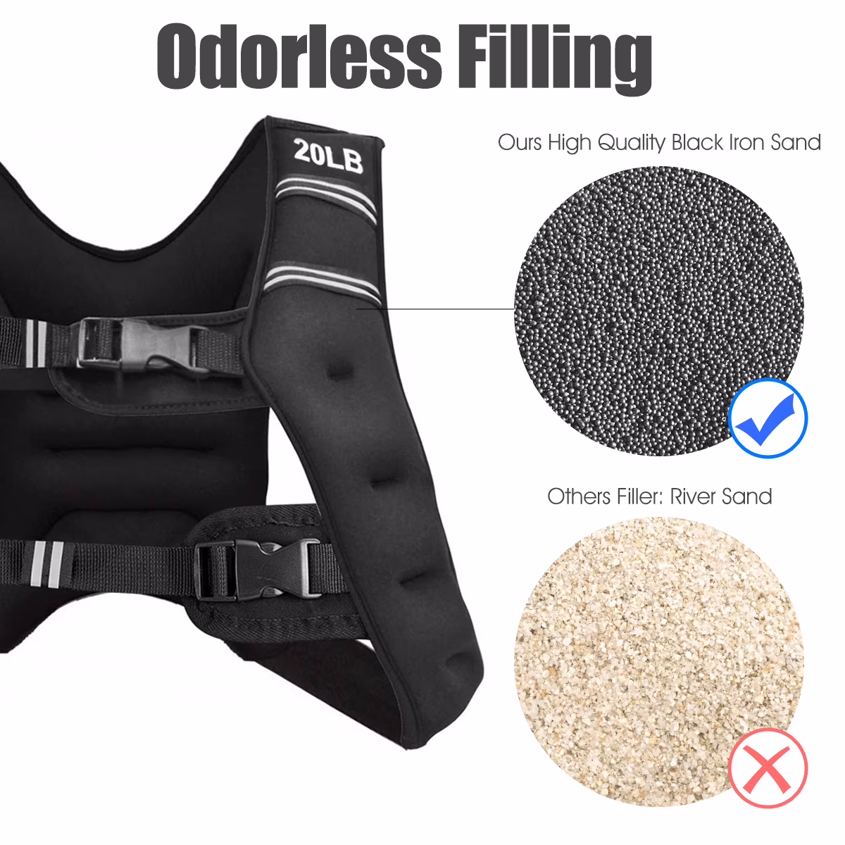 Chaleco con peso para entrenamiento de 20 Lb -Costway - Imagen 7