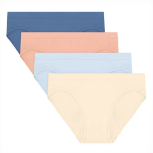 Paquete de 4 calzones tipo hipster para niña, talla 14 - Marca Hanes