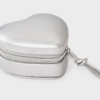 Organizador de joyas redondo con forma de corazón, color blanco -A New Day