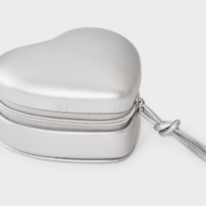 Organizador de joyas redondo con forma de corazón, color blanco -A New Day