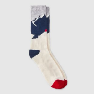 Calcetines color blanco con diseño de montaña para adulto talla 6/12 -Goodfellow & Co