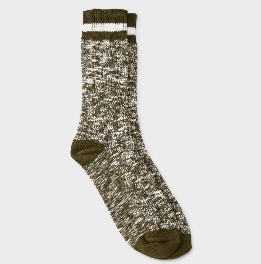 Par de calcetines para caballero talla 6/12, color verde oliva -Goodfellow & Co