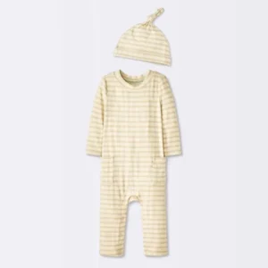 Conjunto de mameluco y gorro a cuadros para bebé de Cloud Island, talla 6-9 meses -Cloud Island