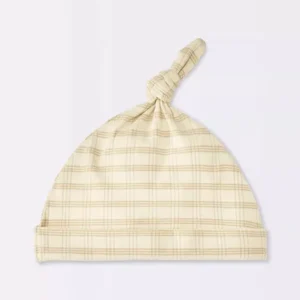 Alternative view of Conjunto de mameluco y gorro a cuadros para bebé de Cloud Island, talla 6-9 meses -Cloud Island