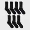 Paquete de 7 pares de calcetas color negro talla 6-12