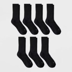 Paquete de 7 pares de calcetas color negro talla 6-12