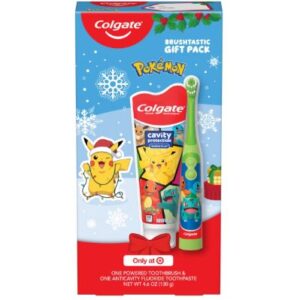 Alternative view of Kit de cepillo de baterías y pasta de dientes de pokémon - Marca Colgate