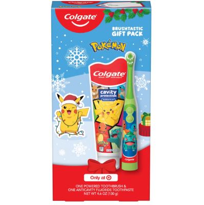 Kit de cepillo de baterías y pasta de dientes de pokémon - Marca Colgate - Imagen 2