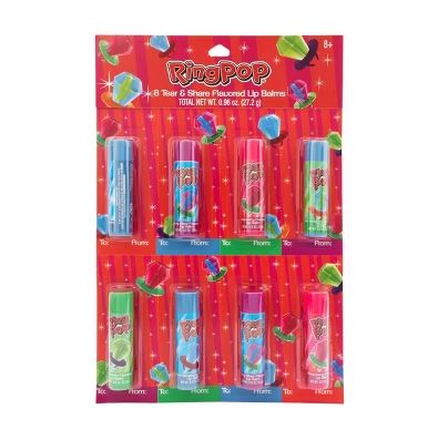 Paquete de 8 balzamos labiales - Marca Ring Pop