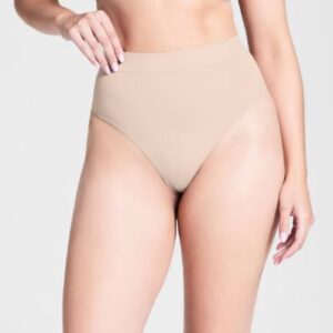 Tanga de altura media, color beige, talla L - Marca ASSETS