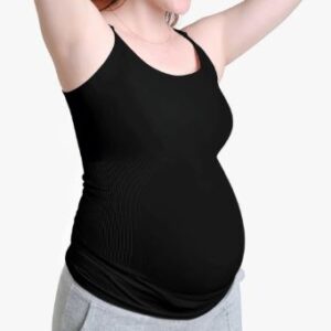 Camiseta de maternidad sin costuras con soporte y tela transpirable, talla S/M