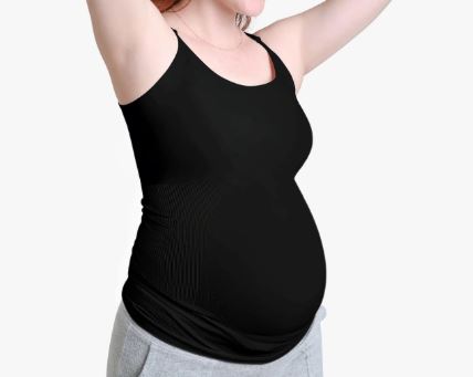 Camiseta de maternidad sin costuras con soporte y tela transpirable, talla S/M