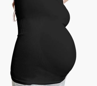 Camiseta de maternidad sin costuras con soporte y tela transpirable, talla S/M - Imagen 2