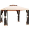 Gazebo de 10 x 10 pies con malla mosquitera y ventilación superior -Costway