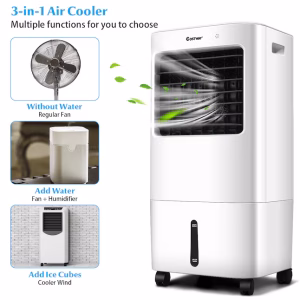 Alternative view of Ventilador enfriador 3 en 1 con ajuste manual y automático, color blanco -Costway