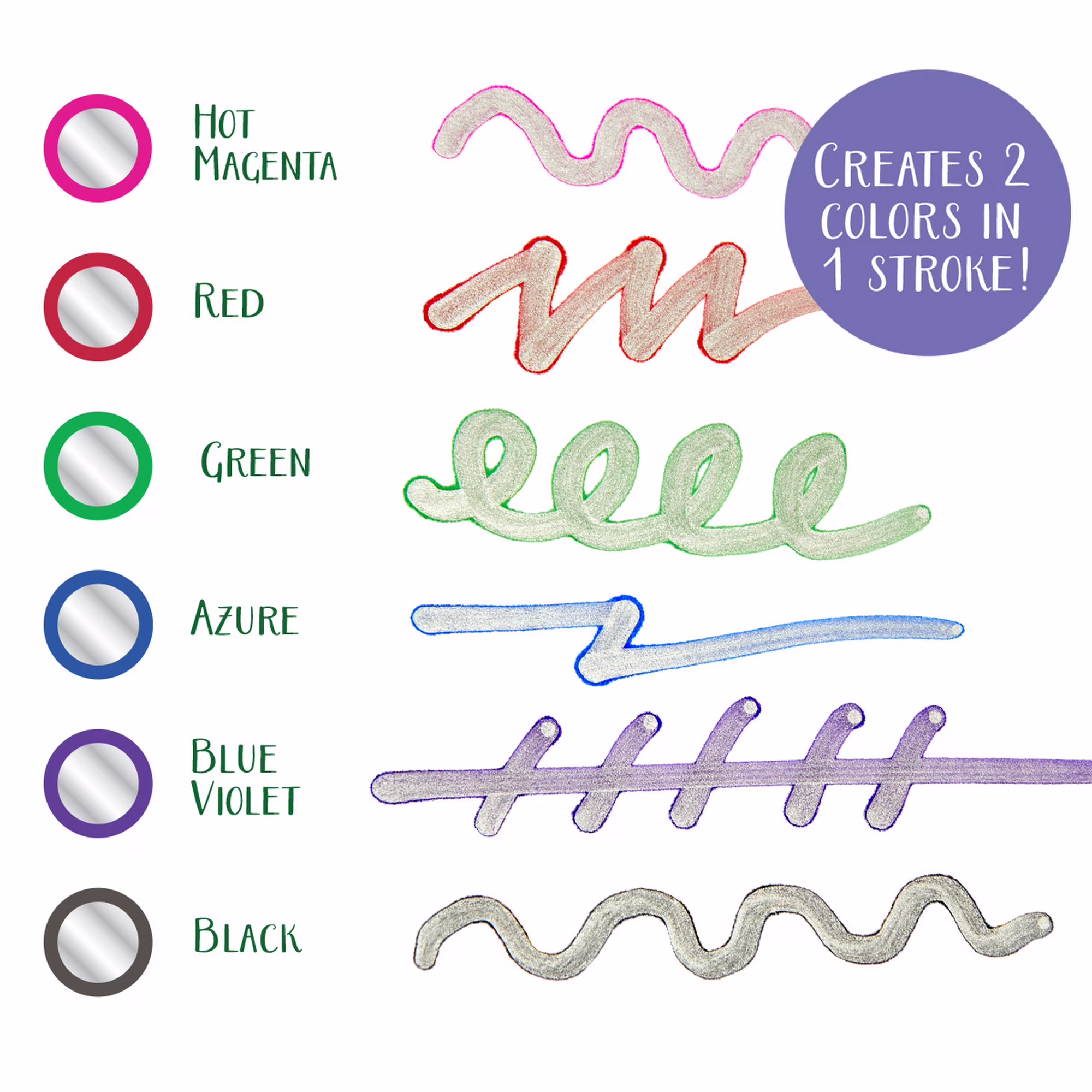 Set de 6 marcadores metálicos de punta fina -Crayola - Imagen 3
