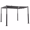 Pérgola retráctil para exterior color gris -Costway