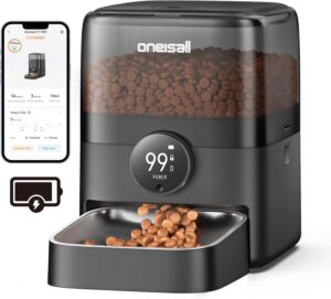 Dispensador de comida para mascotas con batería recargable -Oneisall