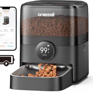 Dispensador de comida para mascotas con batería recargable -Oneisall