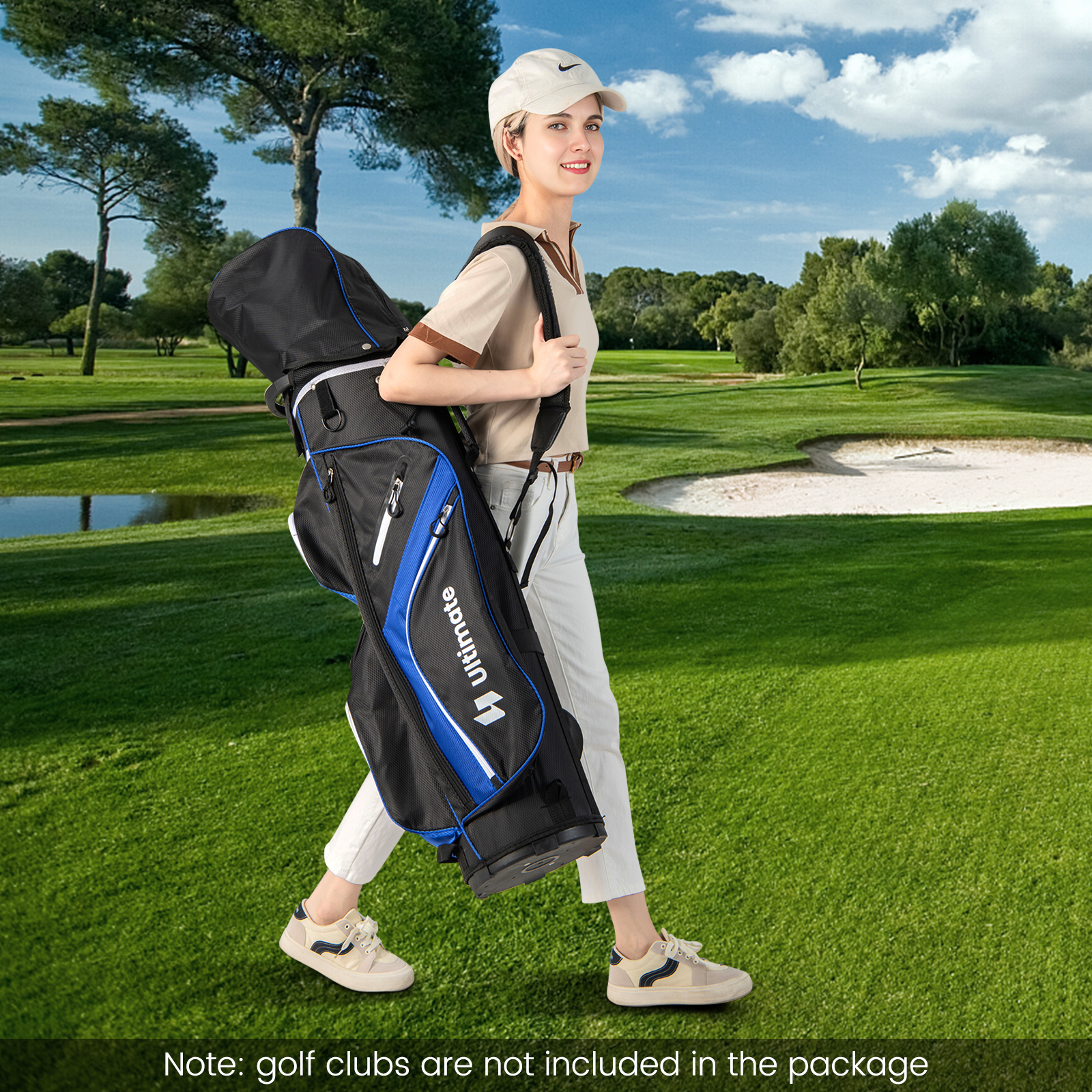 Bolsa para palos de golf con 14 separadores superiores -Costway - Imagen 6