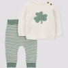 Conjunto de 2 piezas para bebé talla 6 meses con diseño de tréboles -Carter's