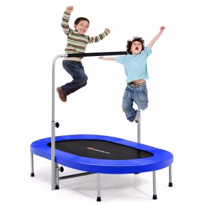 Trampolin plegable de 127 cm  para 2 personas con barandilla ajustable - Costway