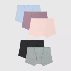 Paquete de 5 calzones tipo bóxer acanalado para niña talla 8 -Hanes