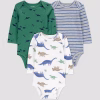 Paquete de 3 bodys manga larga para bebé talla 3 meses - Carter´s