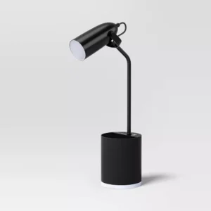 Lámpara de escritorio con bombilla LED integrada, color negro - Room Essentials