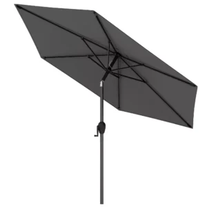 Alternative view of Sombrilla para exterior de 2,3 m (7,5 pies) con inclinación ajustable, color gris -Costway