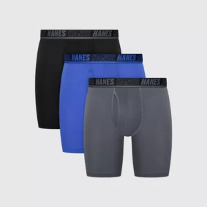 Paquete de 4 calzones tipo bóxer largo para caballero talla M - Hanes