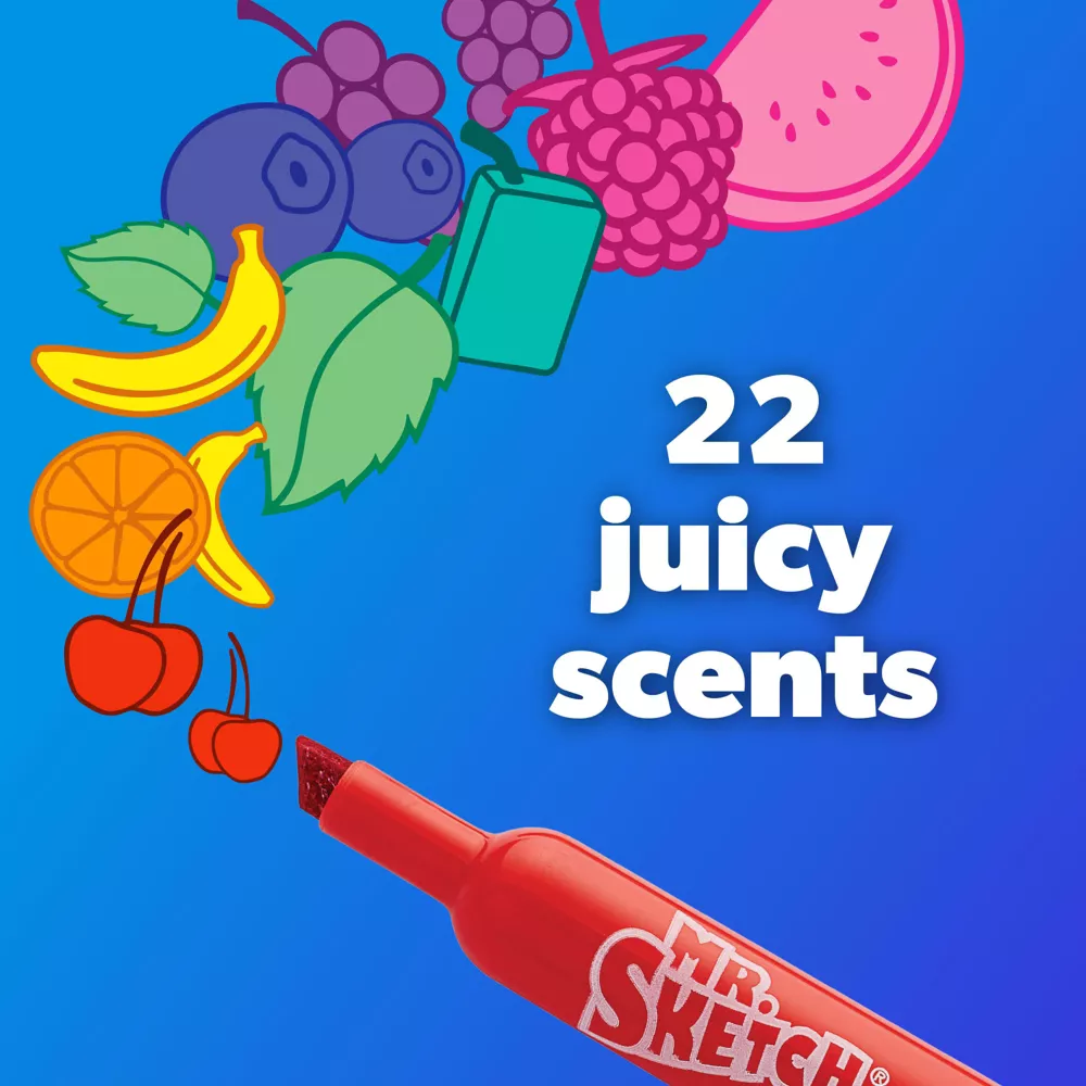 Set de 22 rotuladores perfumados con punta biselada -Mr. Sketch - Imagen 4