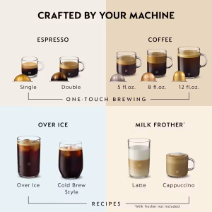 Alternative view of Cafetera Nespresso Vertuo Pop+ de Breville con espumador de leche,