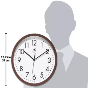 Alternative view of Reloj de pared de 30 cm (12") color nogal -Infinity Instruments