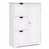 Mueble de baño con 3 cajones y 1 armario, color blanco - Costway