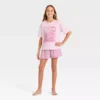 Conjunto de pijama de 2 piezas para niña talla 8 con estampado de mariposas -Art class