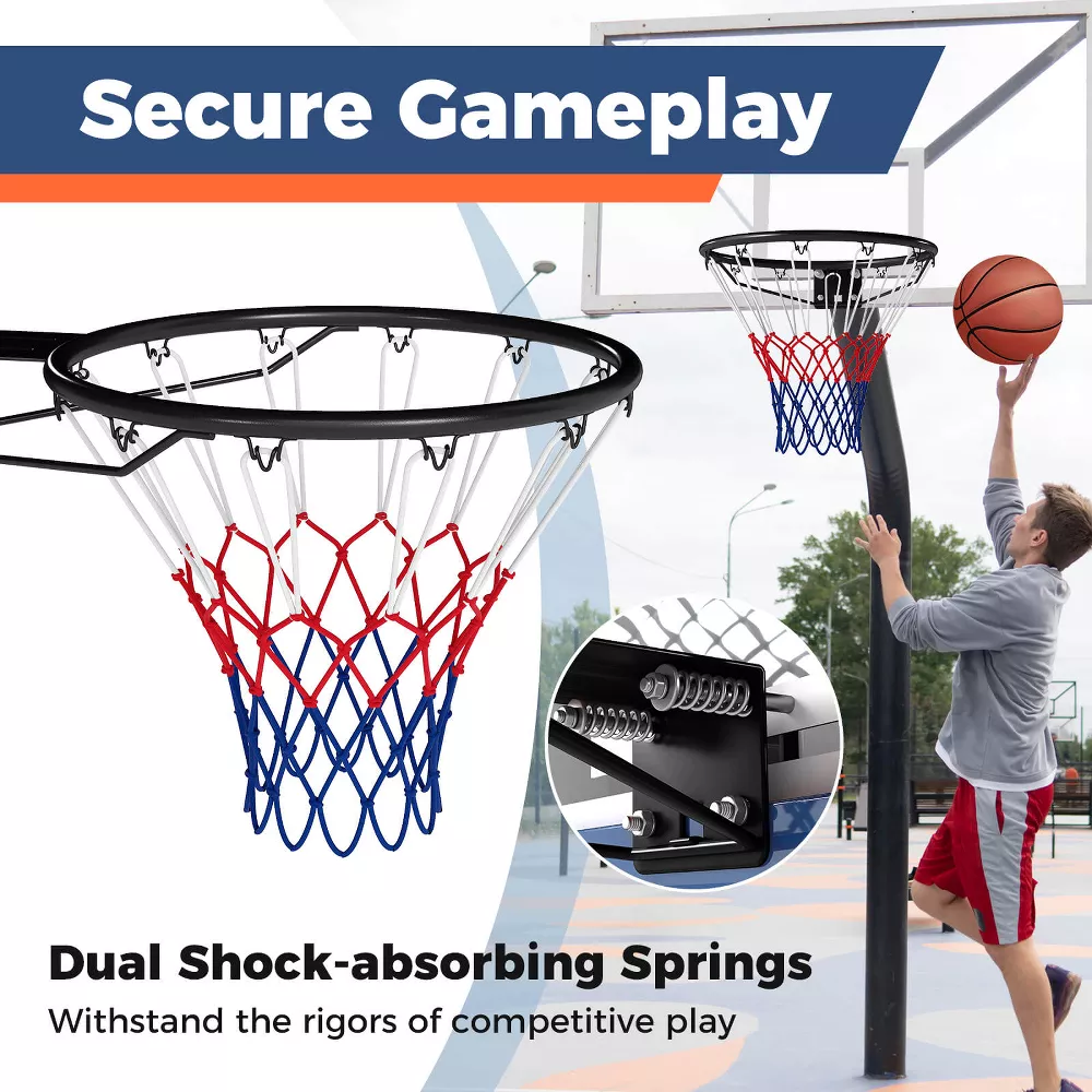 Aro de baloncesto de 18" con doble muelle y red -Costway - Imagen 3