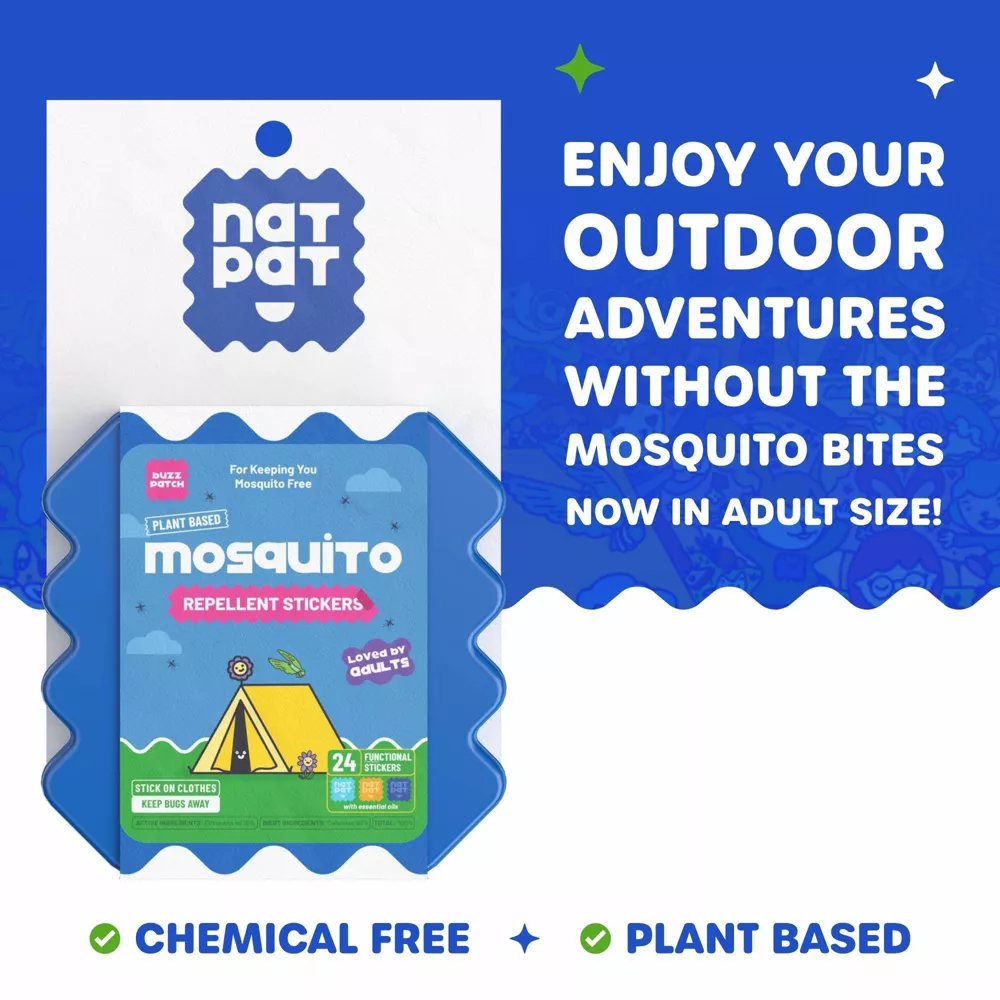Paquete de 24 parches repelentes de mosquitos para adultos -NATPAT - Imagen 5