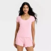 Conjunto de pijama de 2 piezas para mujer Talla S, color rosa - Auden