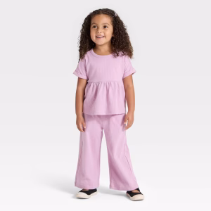 Conjunto para niña de 2 piezas talla 2, color lavanda -Cat & Jack