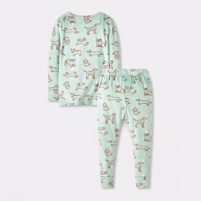 Conjunto de pijama de 2 piezas suave para niños talla 5 con diseño de perritos -Cat & Jack - Imagen 4