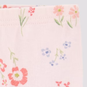 Alternative view of Paquete de 2 pantalones talla 12 meses color coral con estampado floral y volantes -Carter's