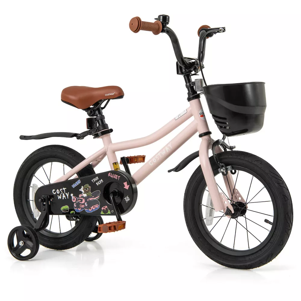 Bicicleta de 14 pulgadas asiento ajustable-Costway