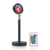 Proyector LED RGB con efecto atardecer y control remoto, color negro - West & Arrow