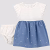 Conjunto de 2 piezas para bebé talla 18 meses, vestido y cubrepañal -Carter's