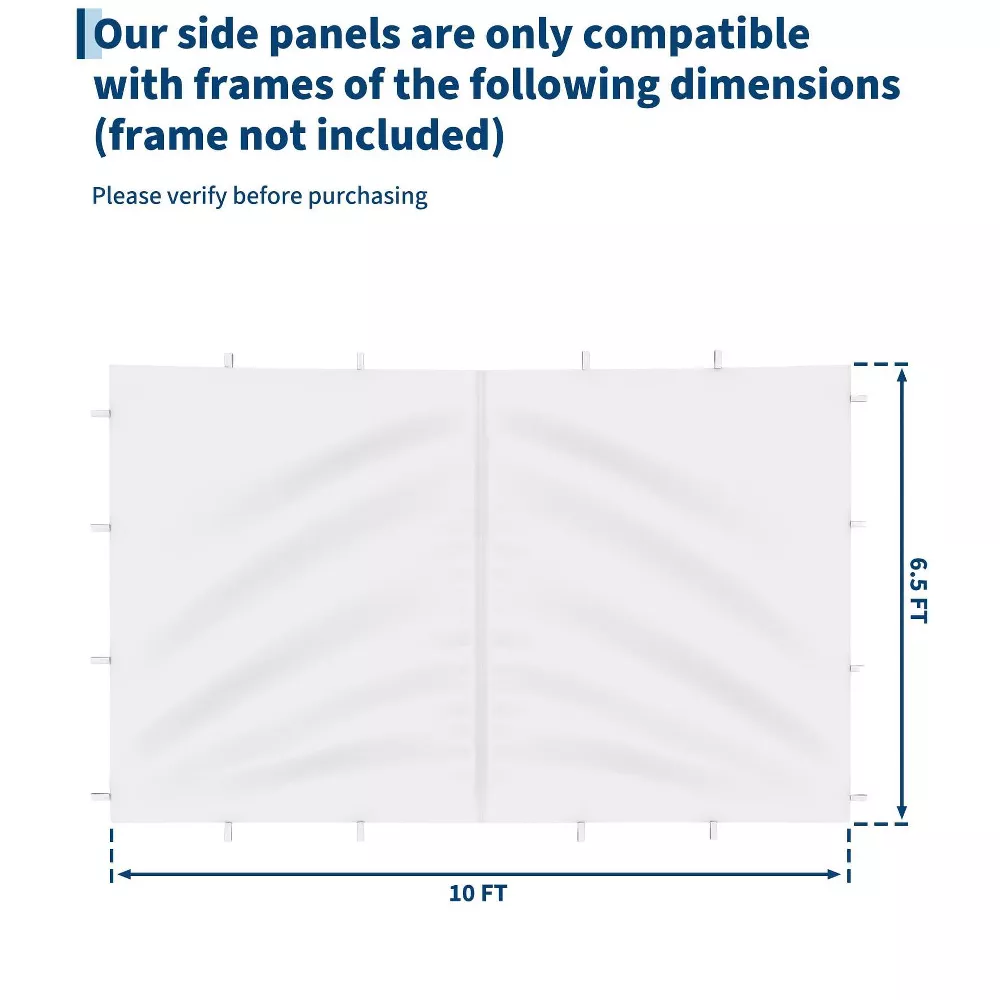 Paredes para carpa de 3x3 metros con protección UV color blanco -LinTimes - Imagen 3