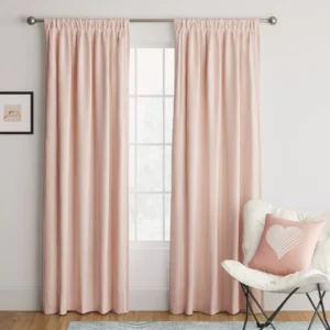 Par de paneles de cortina rosa jaspeada de 106 x 160 cm - Room Essentials
